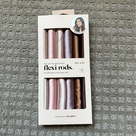 NWOT Kitsch Satin-Wrapped Flexi Rods With Box 6 Pieces - Picture 1 of 3